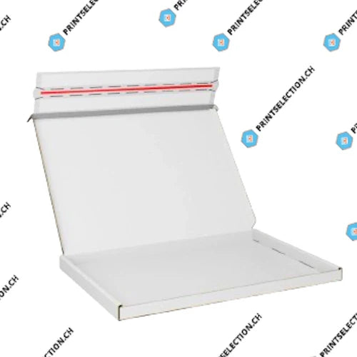 Unbedruckte Versandkartons mit Selbstklebe- streifen