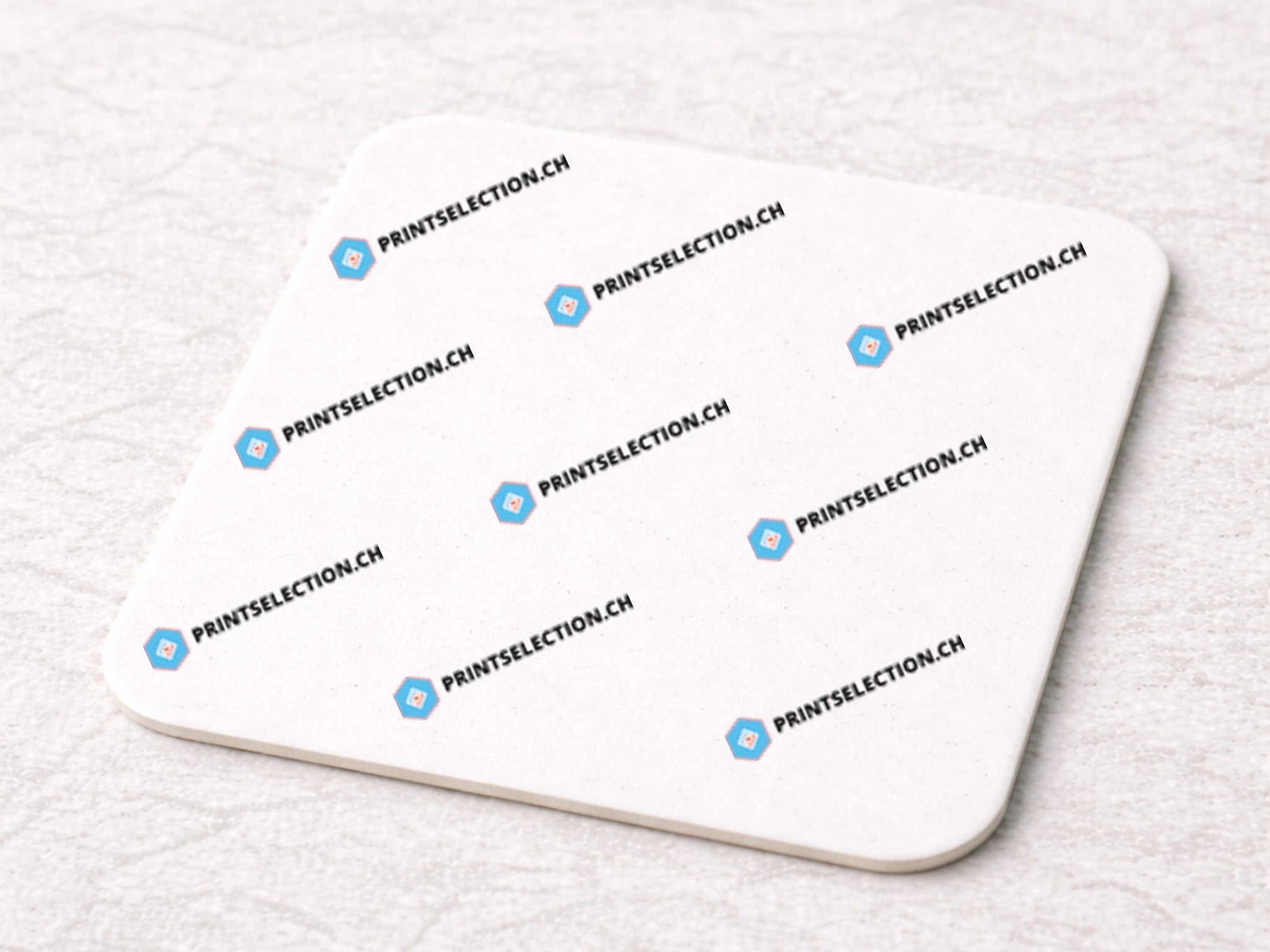 Bierdeckel quadratisch 93 mm mit abgerundeten Ecken