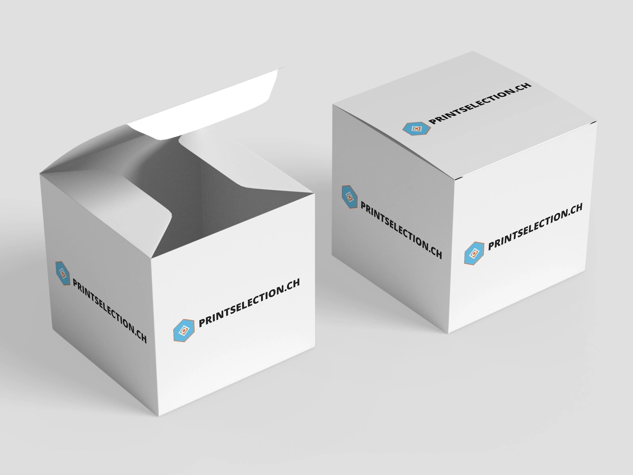 Kartonwürfel bedruckt geklebt – "Modell M" 200 x 200 x 200 mm