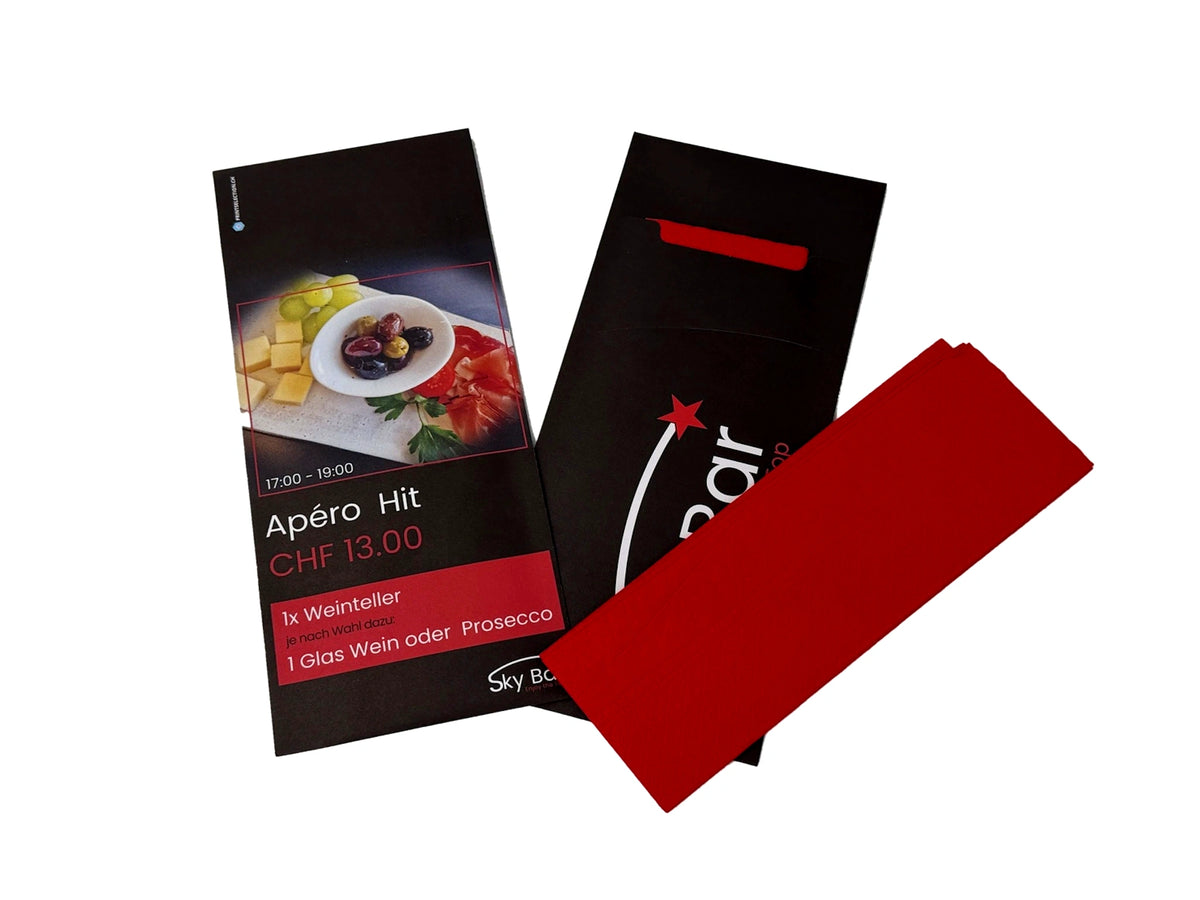 Printed cutlery pouches "Classic model"