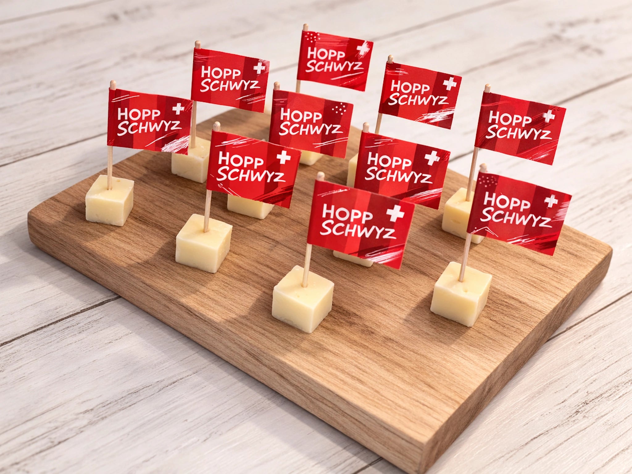 Zahnstocher-Fähnchen bedruckt