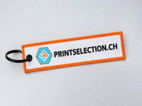 Schlüsselanhänger mit Logo gewoben