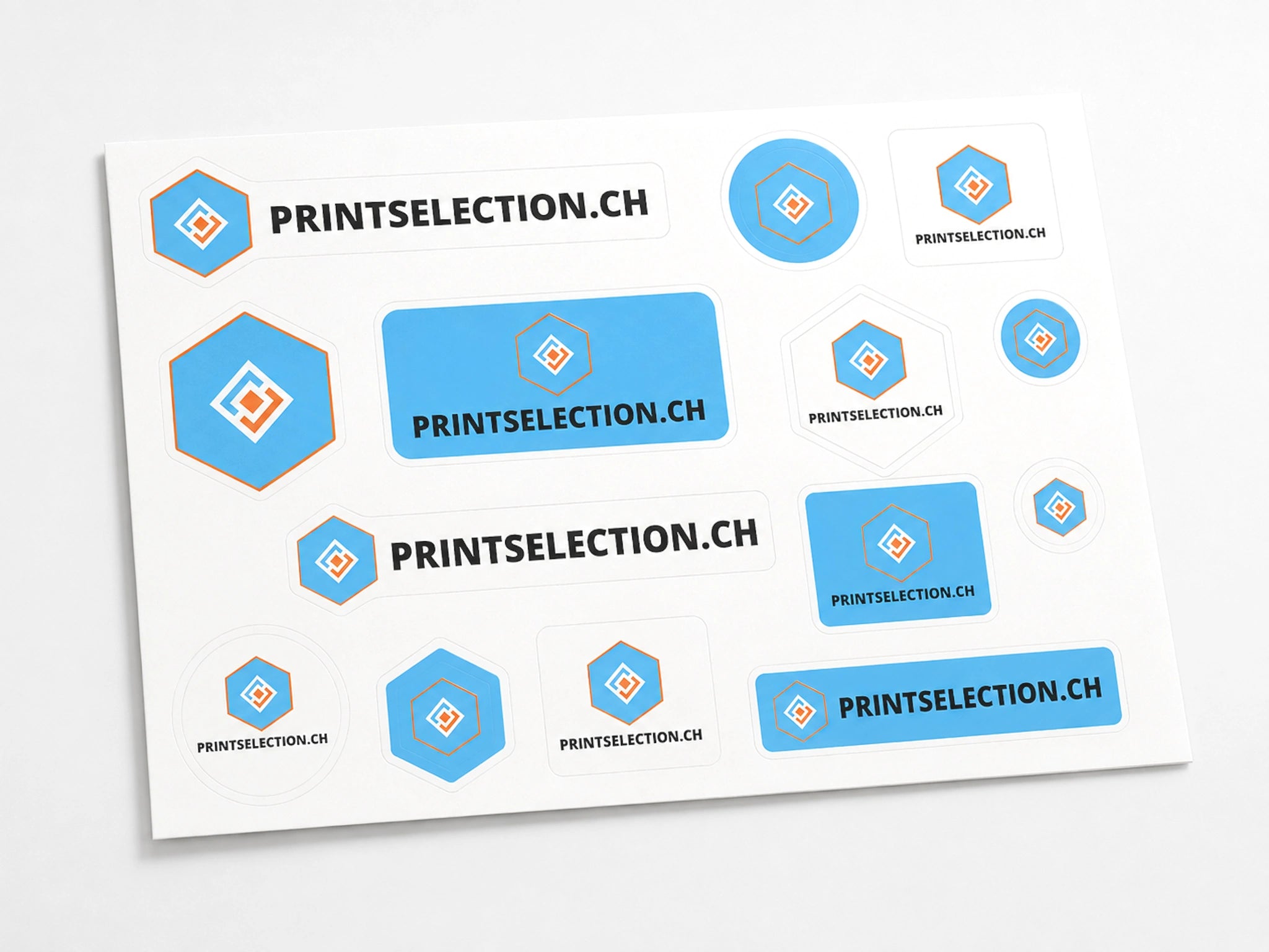 Bedruckte Stickerbogen 