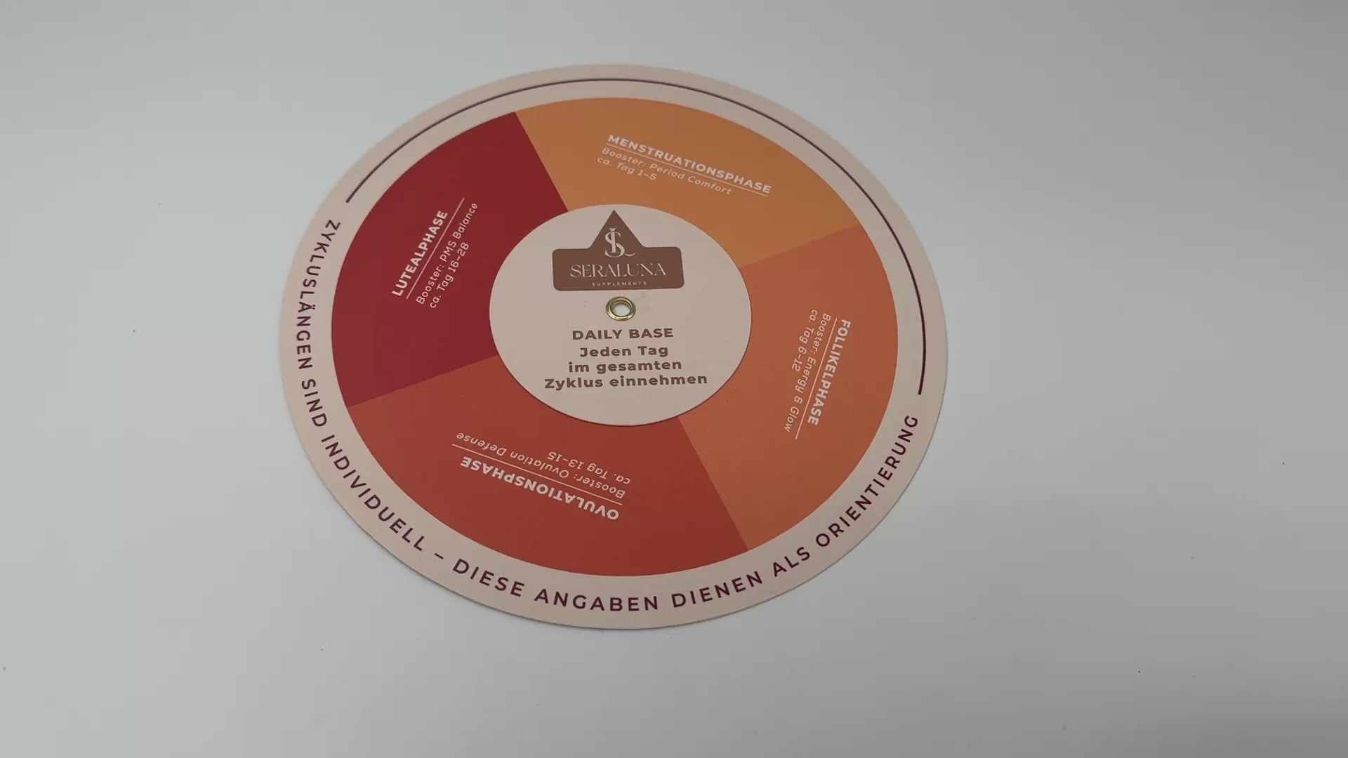 Kartondrehscheibe  mit Metallöse